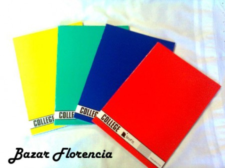 Cuaderno college 80 hojas cuadro o línea $400